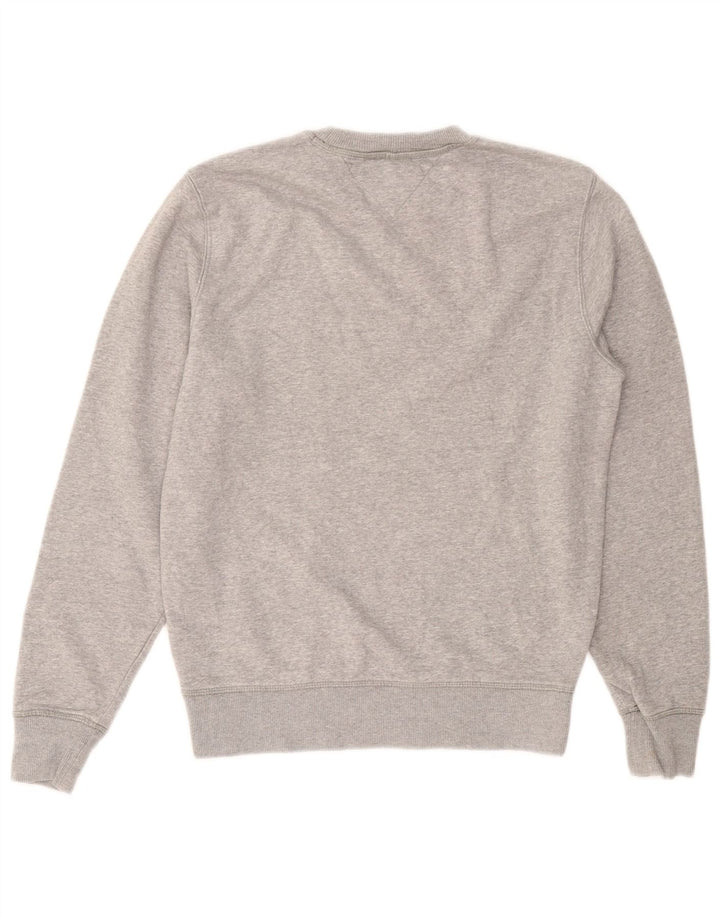Tommy Hilfiger Mens Graphic Sweatshirt Jumper Medium Grey Flecked Cotton