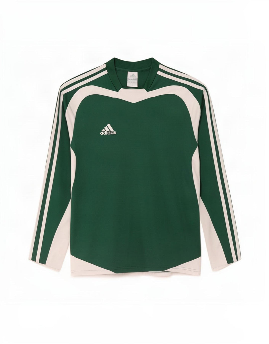 Adidas Mens Climalite Top Long Sleeve Small Green Colourblock Polyester