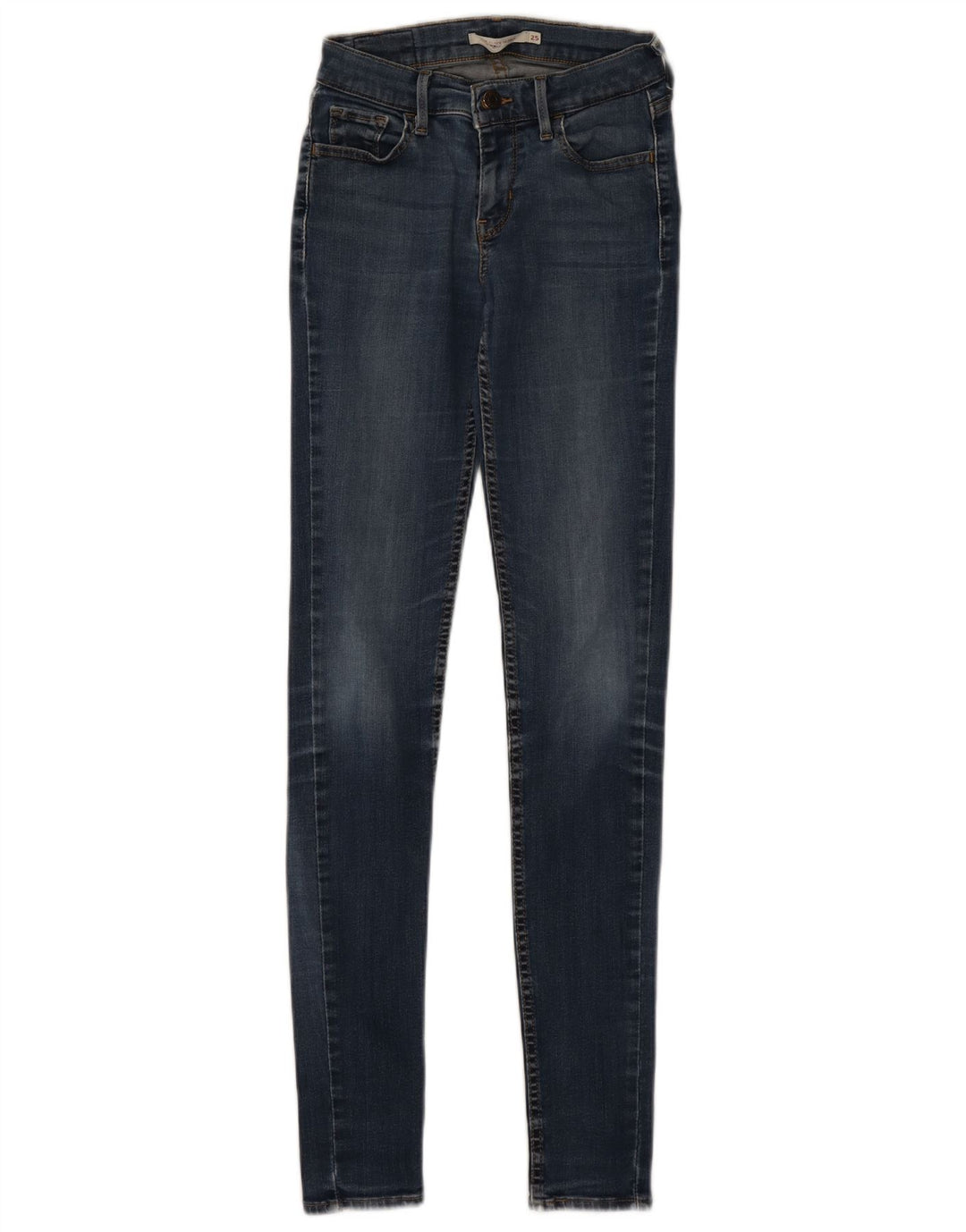 Levi's Womens Super Skinny Jeans W25 L32 Blue Cotton