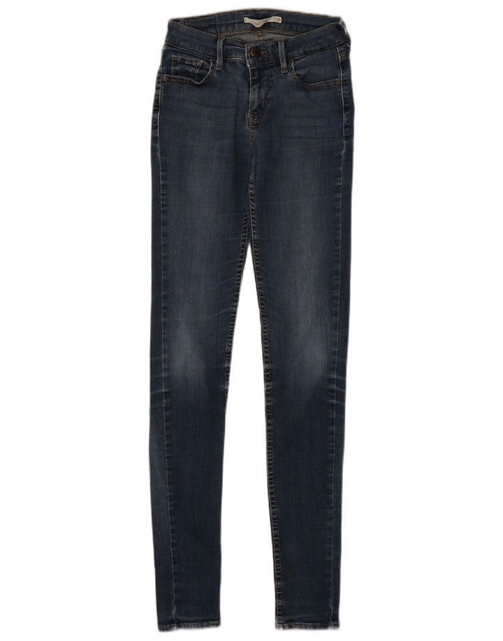 Levi's Womens Super Skinny Jeans W25 L32 Blue Cotton
