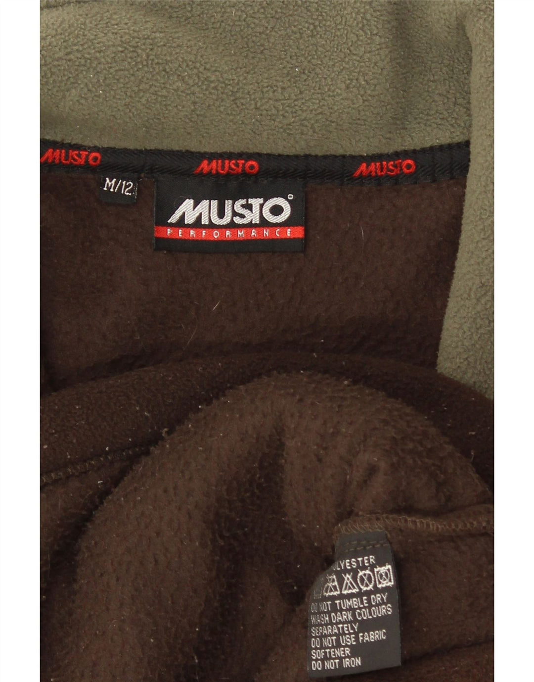 Musto Womens Fleece Jacket UK 12 Medium Brown Polyester