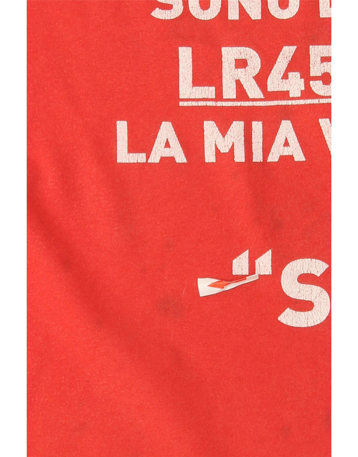 Rifle Mens Graphic T-Shirt Top Large Red Cotton