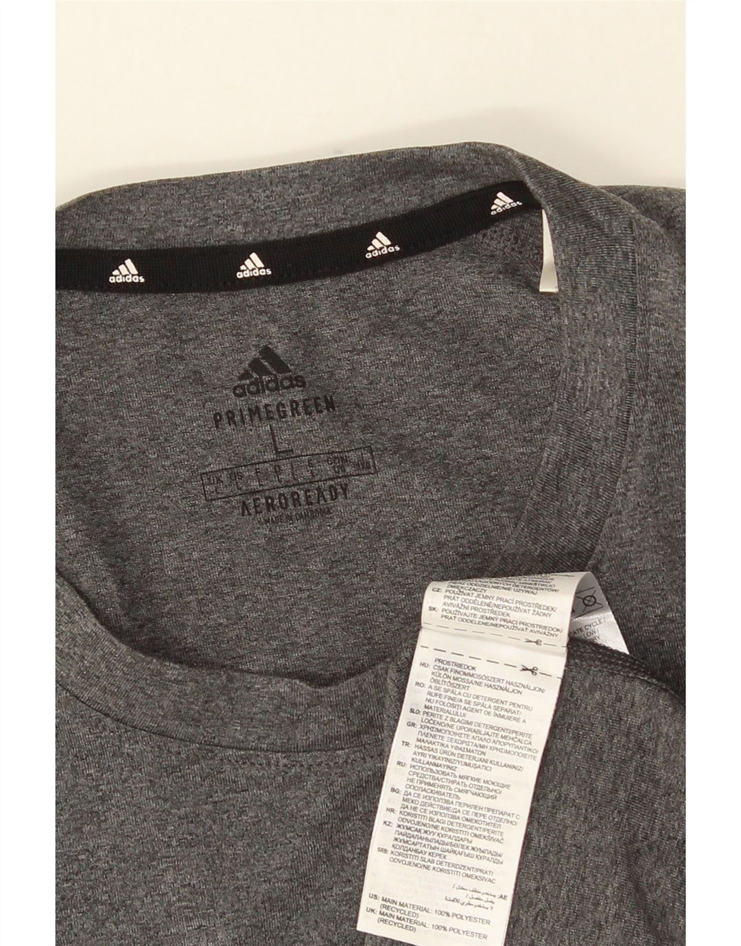 ADIDAS Mens Aeroready T-Shirt Top Large Grey Polyester