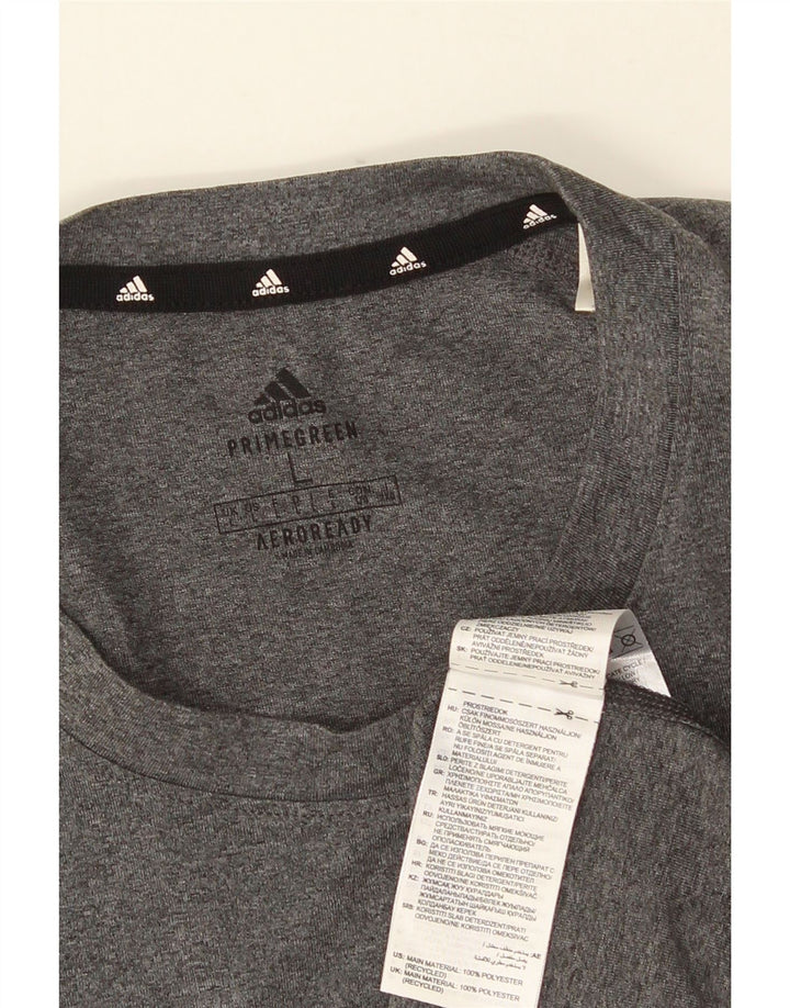 ADIDAS Mens Aeroready T-Shirt Top Large Grey Polyester