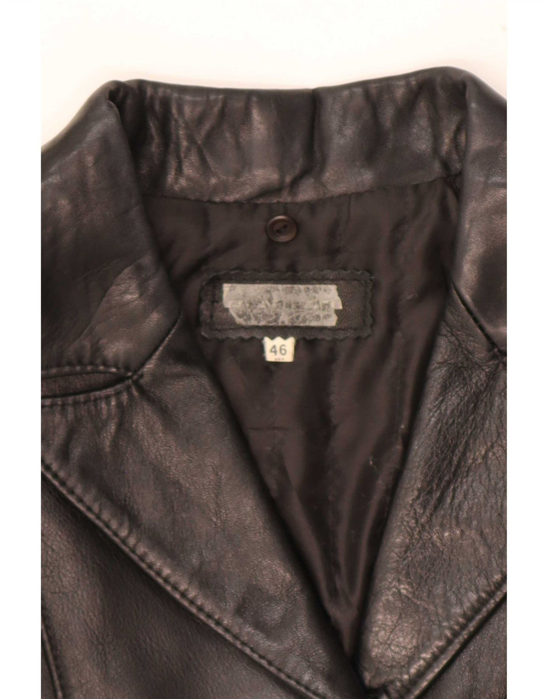 Vintage Womens Leather Jacket IT 46 Large Black