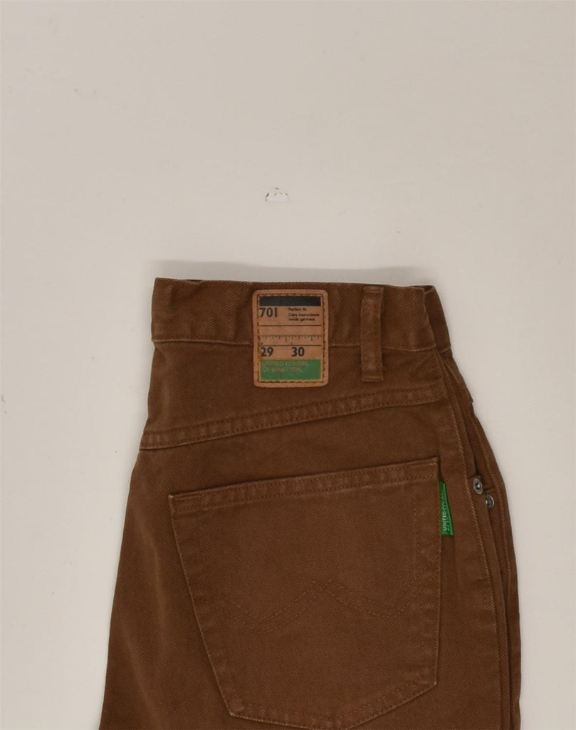 BENETTON Mens Slim Jeans W29 L30 Brown Cotton | Vintage Benetton | Thrift | Second-Hand Benetton | Used Clothing | Messina Hembry 