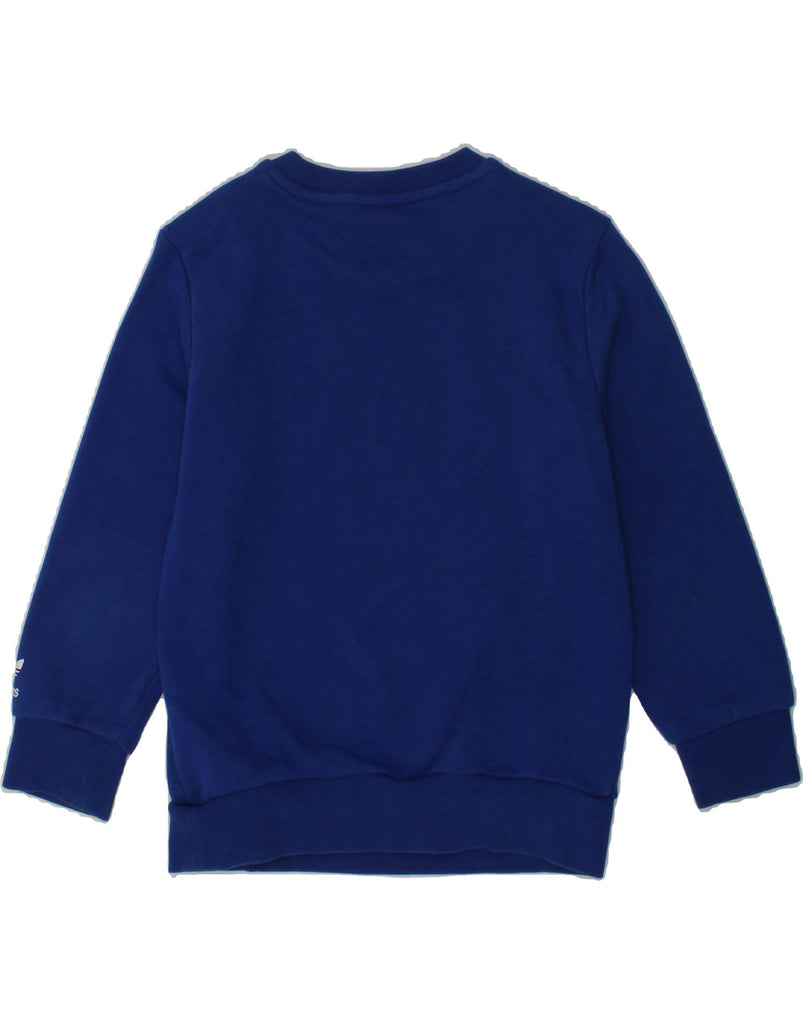 ADIDAS Girls Graphic Sweatshirt Jumper 3-4 Years Navy Blue | Vintage Adidas | Thrift | Second-Hand Adidas | Used Clothing | Messina Hembry 