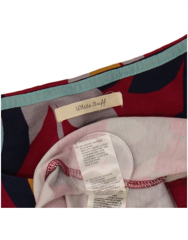 WHITE STUFF Womens 3/4 Sleeve Sheath Dress UK 12 Medium Pink Floral