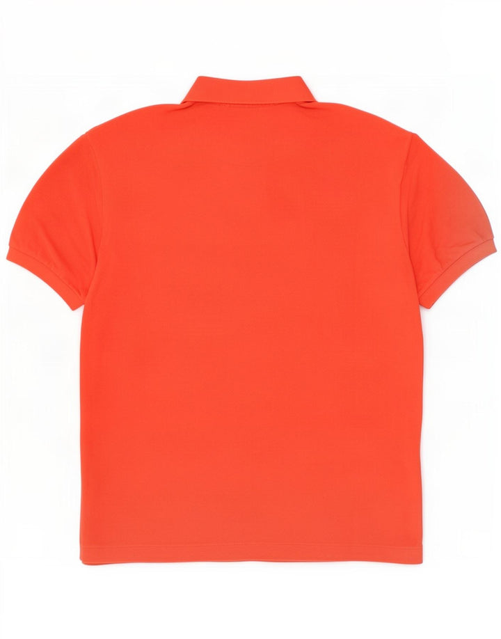 Lacoste Mens Polo Shirt Size 8 3XL Orange Cotton
