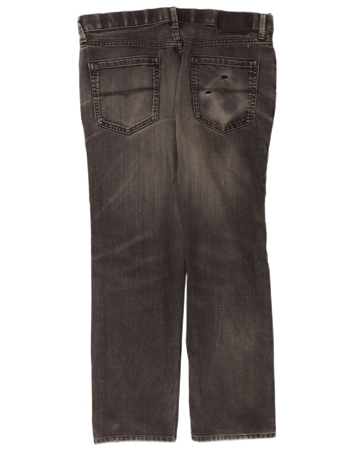 Marks & Spencer Mens Regular Fit Straight Jeans W34 L29 Grey Cotton