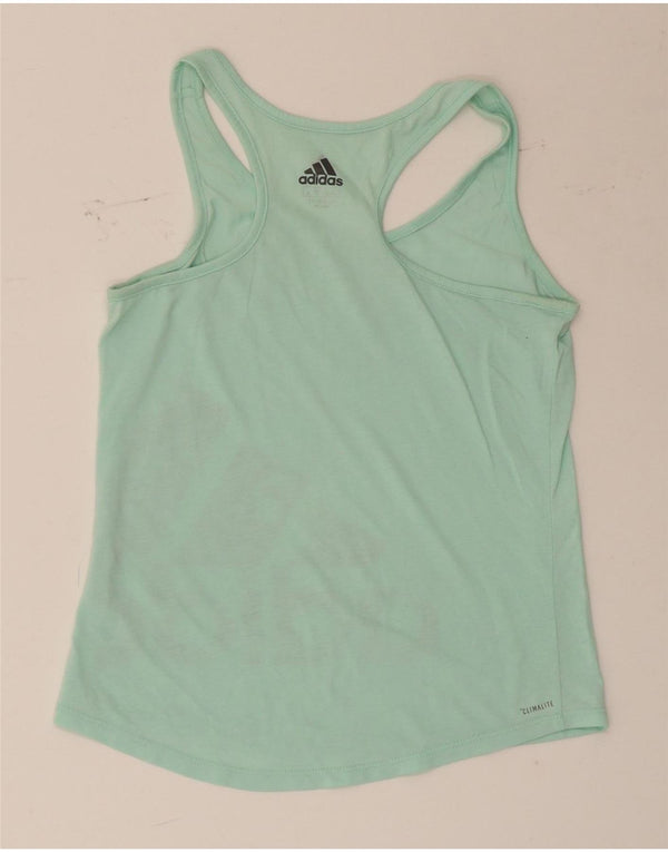 Adidas Womens Climalite Graphic Vest Top UK 4/6 XS Green