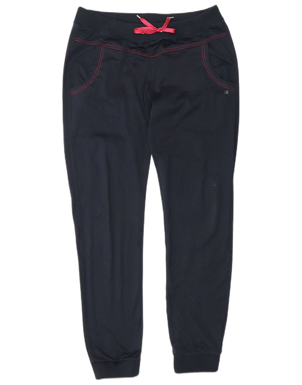 Champion Womens Tracksuit Trousers Joggers Large Navy Blue Polyester Sports