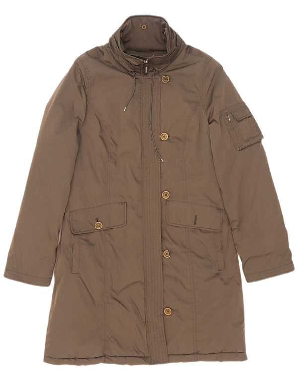 Woolrich Womens Overcoat UK 16 Large Khaki