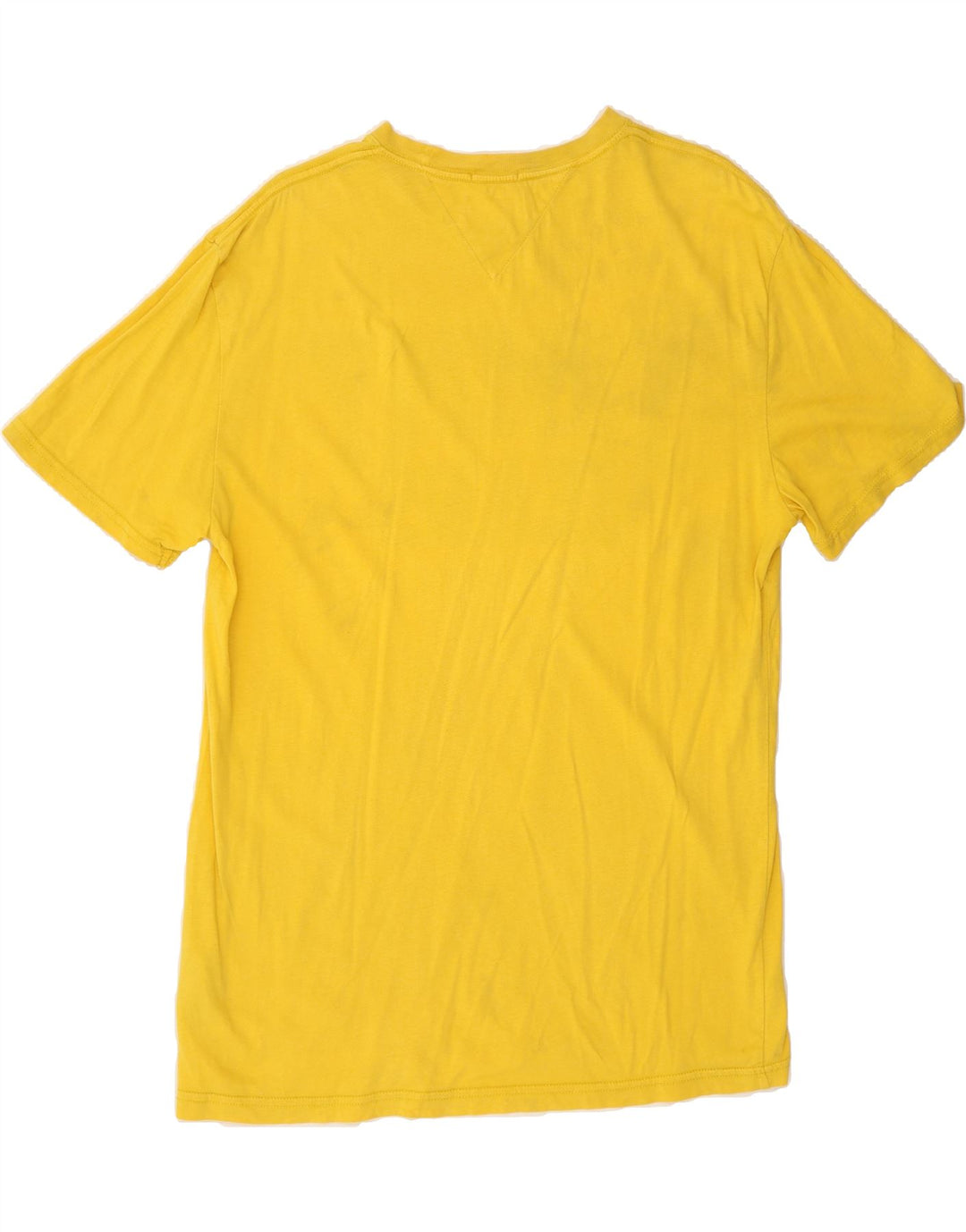 TOMMY HILFIGER Mens Regular Fit Graphic T-Shirt Top Medium Yellow Cotton Vintage Tommy Hilfiger and Second-Hand Tommy Hilfiger from Messina Hembry 