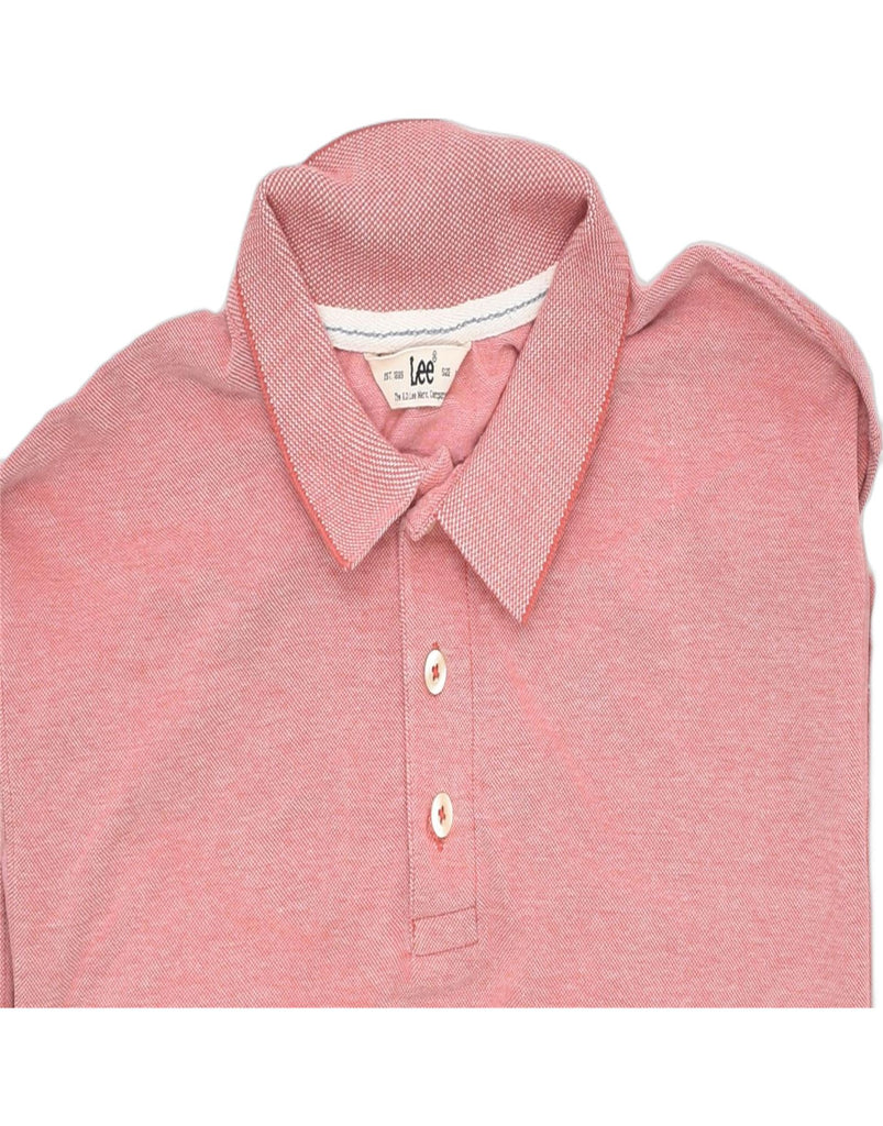 LEE Mens Polo Shirt XL Pink Cotton | Vintage | Thrift | Second-Hand | Used Clothing | Messina Hembry 