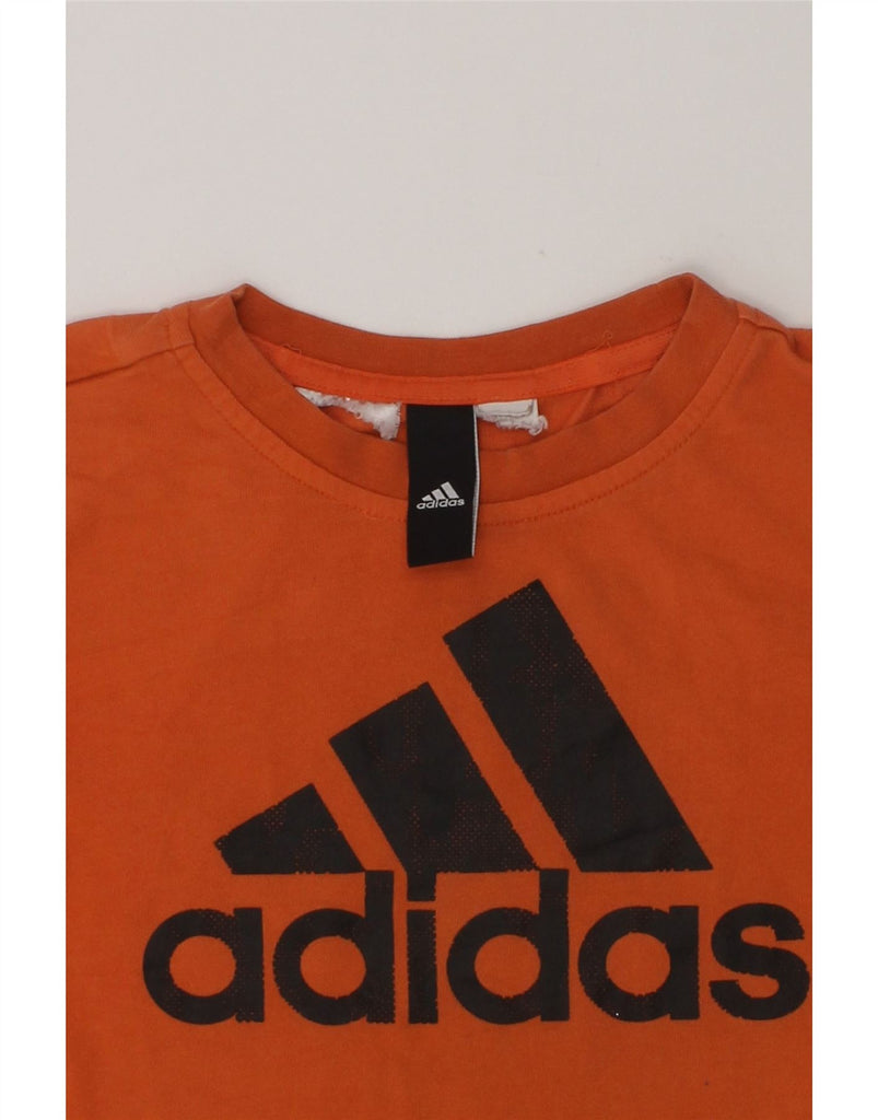 ADIDAS Boys Graphic T-Shirt Top 12-13 Years Brown | Vintage Adidas | Thrift | Second-Hand Adidas | Used Clothing | Messina Hembry 