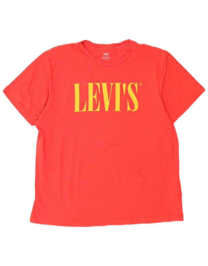Levi's Mens Graphic T-Shirt Top Large Red Cotton