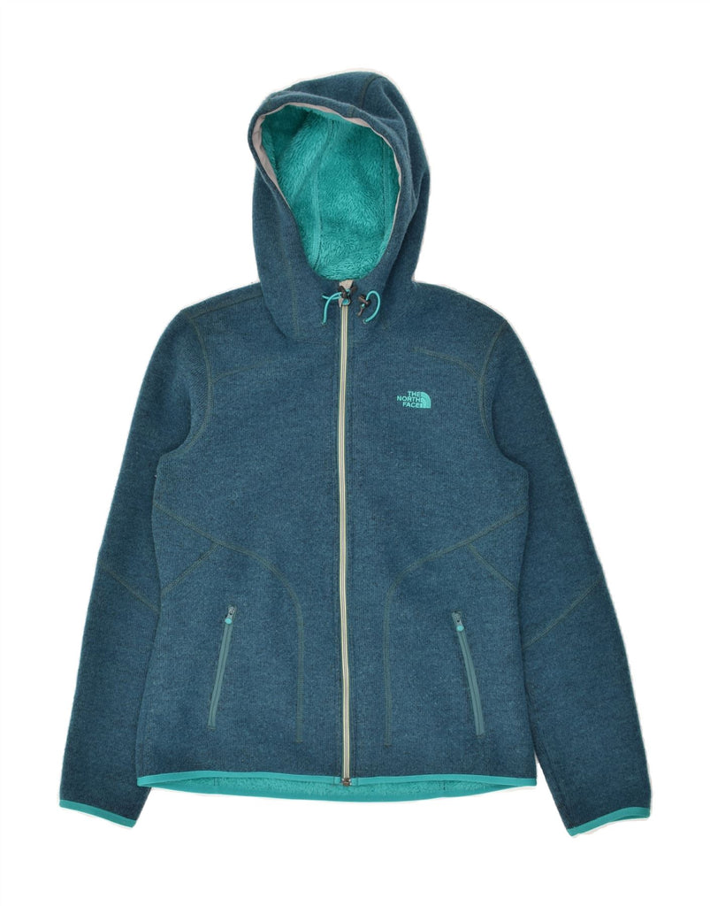 THE NORTH FACE Womens Zip Hoodie Sweater UK 12 Medium Blue Polyester | Vintage The North Face | Thrift | Second-Hand The North Face | Used Clothing | Messina Hembry 
