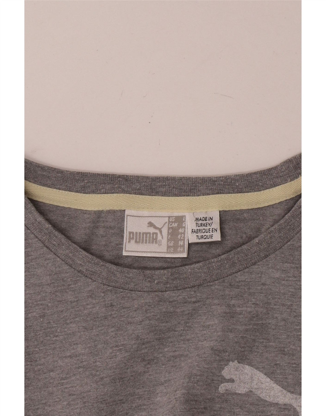 Puma Womens Graphic Top Long Sleeve UK 14 Large Grey