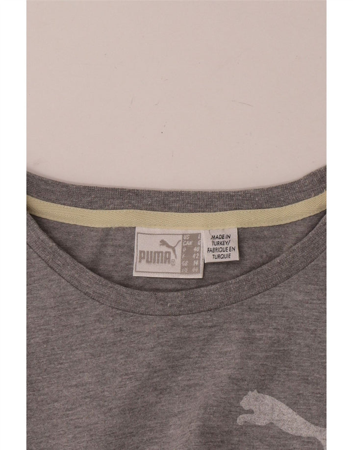 Puma Womens Graphic Top Long Sleeve UK 14 Large Grey