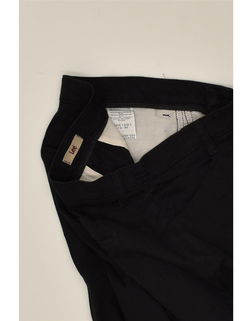 LEE Womens Straight Casual Trousers US 12 Large W32 L31 Black Cotton | Vintage Lee | Thrift | Second-Hand Lee | Used Clothing | Messina Hembry 