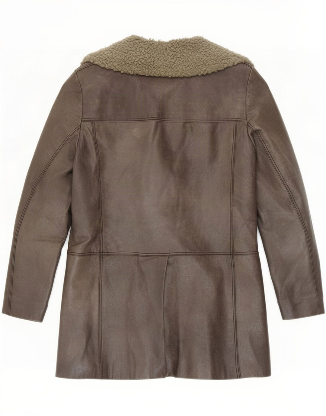 Vintage Womens Shearling Jacket UK 10 Small Grey