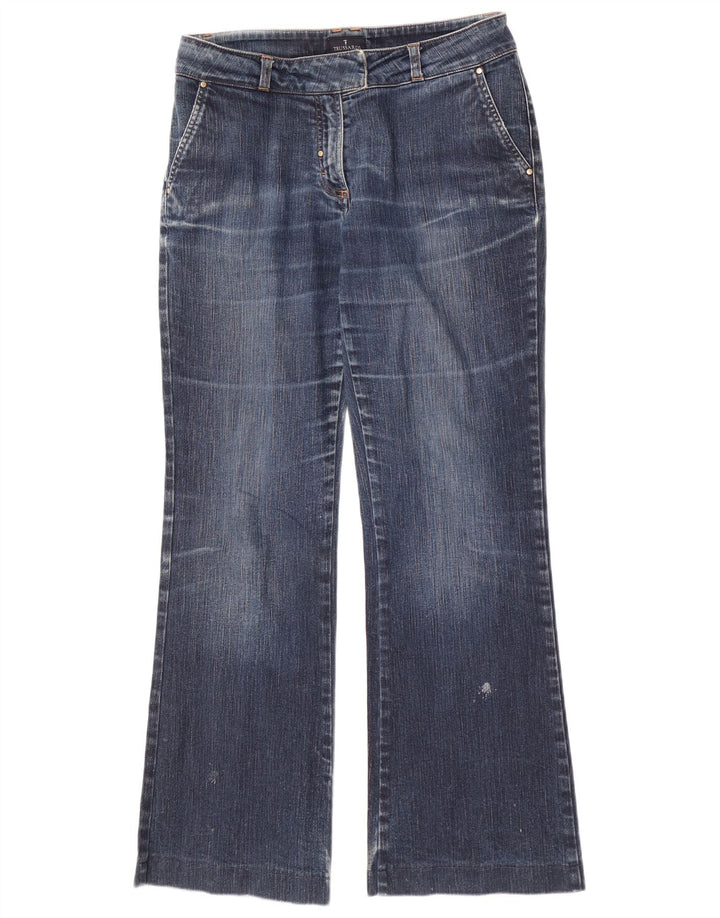 Trussardi Womens Bootcut Jeans W27 L30 Blue Cotton