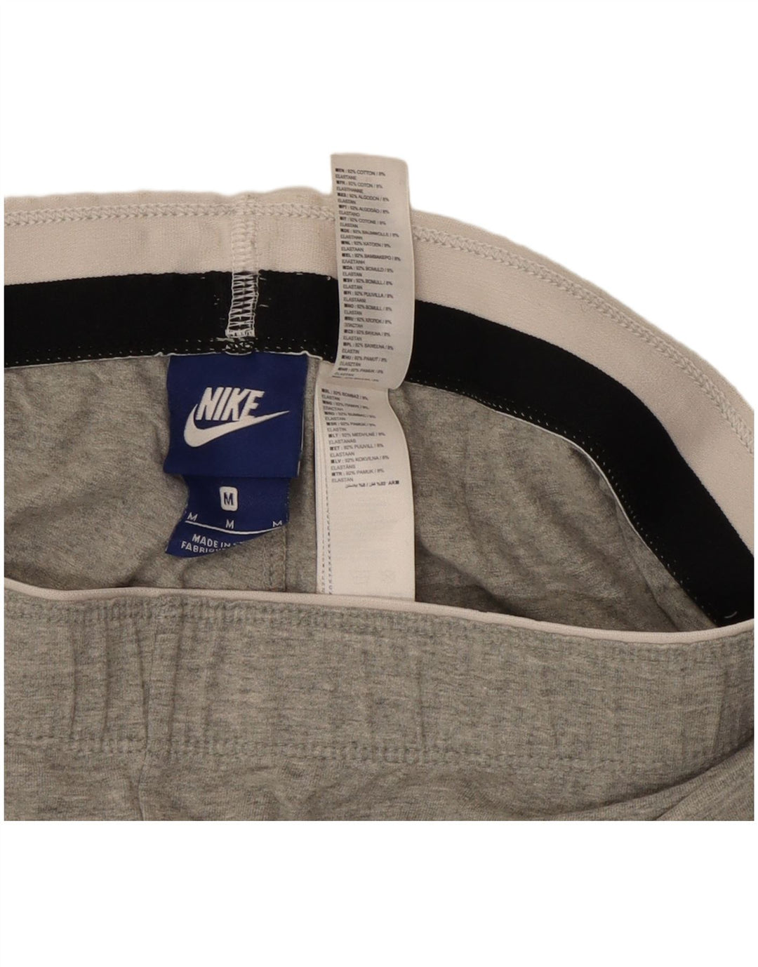 Nike Womens Graphic Leggings UK 12 Medium  Grey Cotton