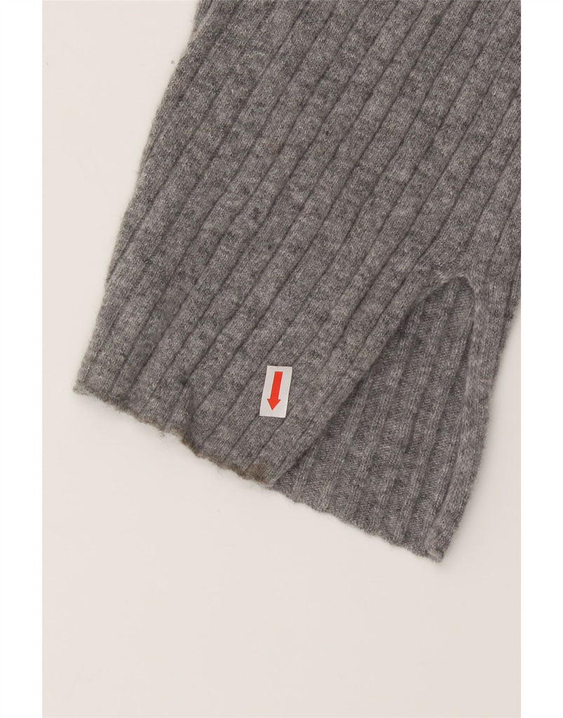 BENETTON Womens Polo Neck Jumper Sweater UK 18 XL Grey Wool Vintage Benetton and Second-Hand Benetton from Messina Hembry 