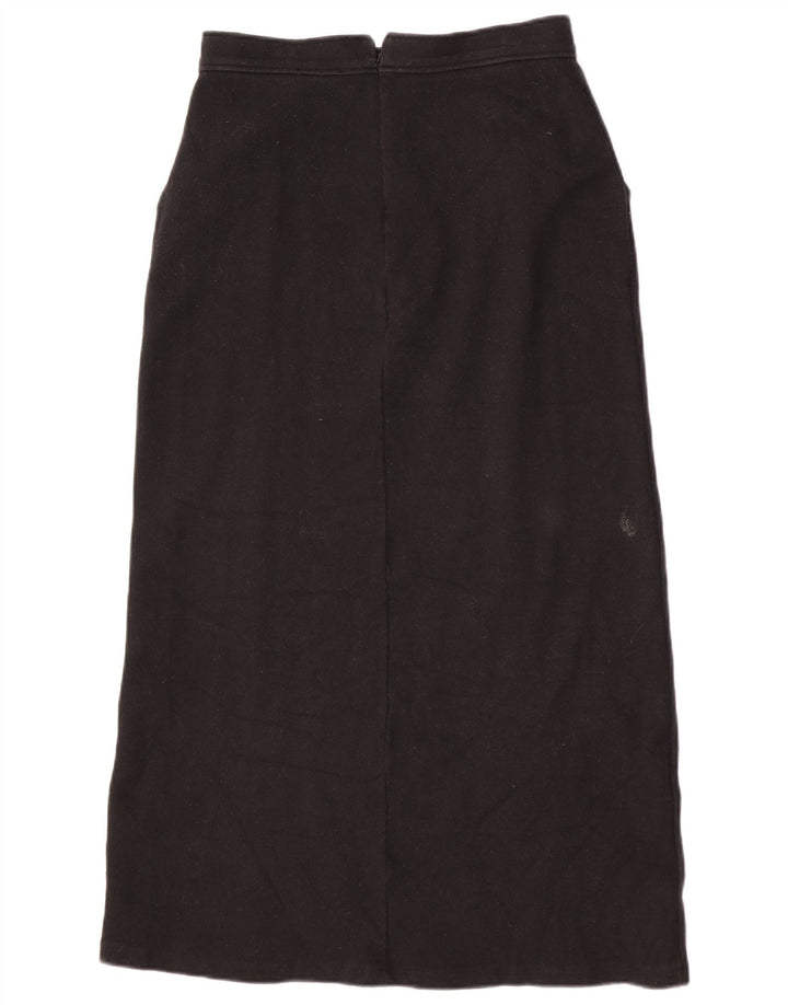 Zara Womens High Waist Maxi Skirt Medium W30 Black Polyester