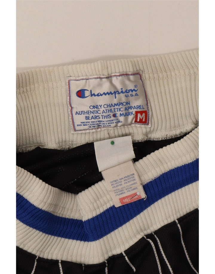 Champion Mens Orlando Magic Graphic Sport Shorts Medium Black Striped