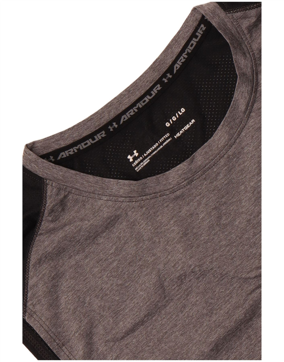 Under Armour Mens Heat Gear Vest Top Large Grey Colourblock
