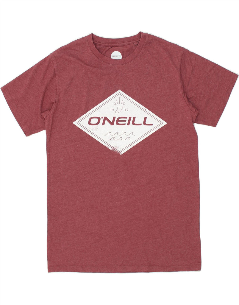 O'NEILL Mens Graphic T-Shirt Top Medium Maroon Cotton | Vintage O'Neill | Thrift | Second-Hand O'Neill | Used Clothing | Messina Hembry 