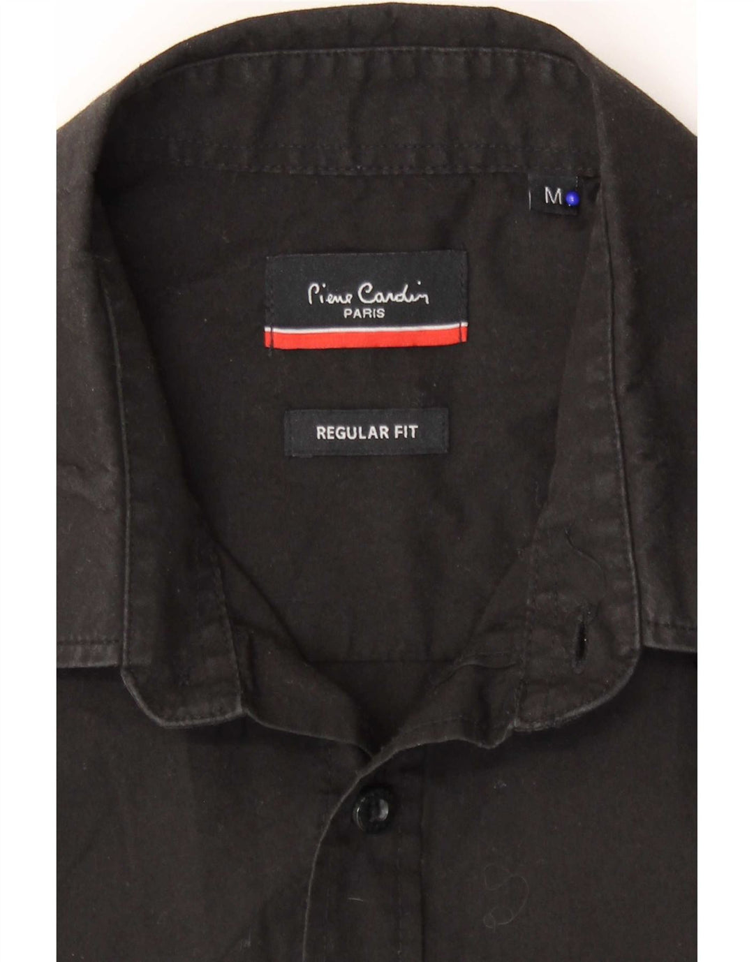 Pierre Cardin Mens Short Sleeve Regular Fit Shirt Medium Black Polyester