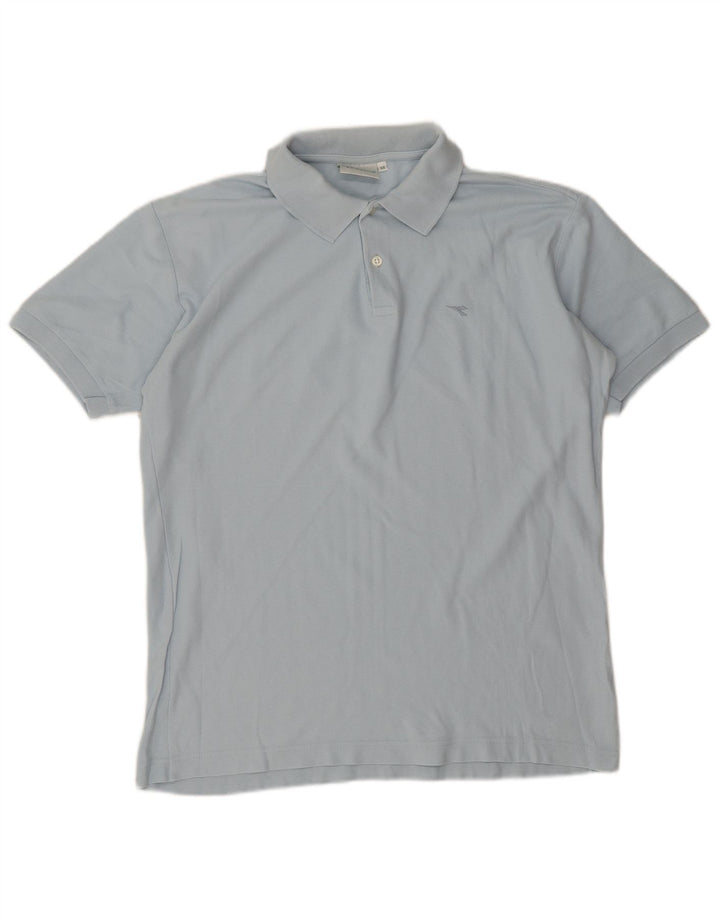 Diadora Mens Polo Shirt IT 48 Medium Blue