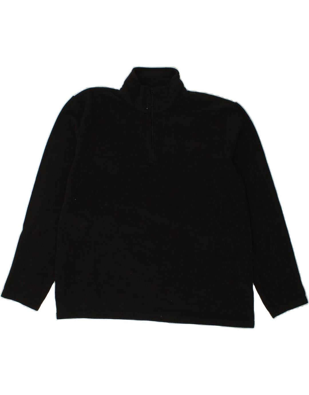 MOUNTAIN WAREHOUSE Mens Zip Neck Fleece Jumper Large Black Polyester Vintage Mountain Warehouse and Second-Hand Mountain Warehouse from Messina Hembry 