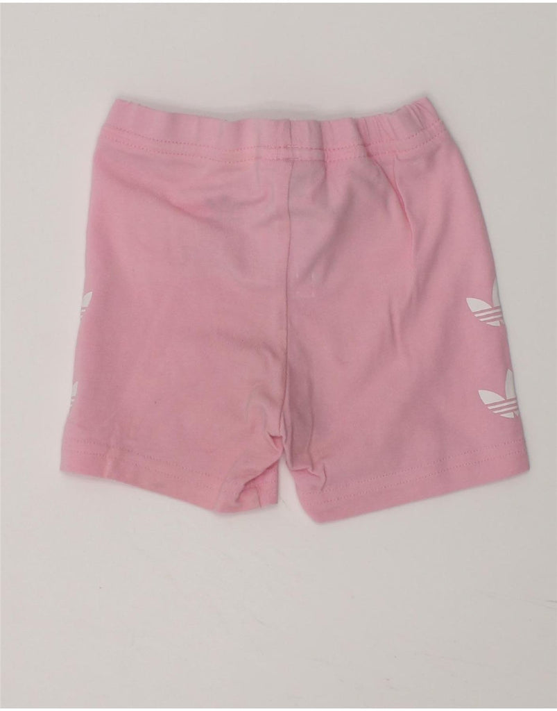 ADIDAS Baby Girls Graphic Sport Shorts 9-12 Months Pink Cotton | Vintage Adidas | Thrift | Second-Hand Adidas | Used Clothing | Messina Hembry 