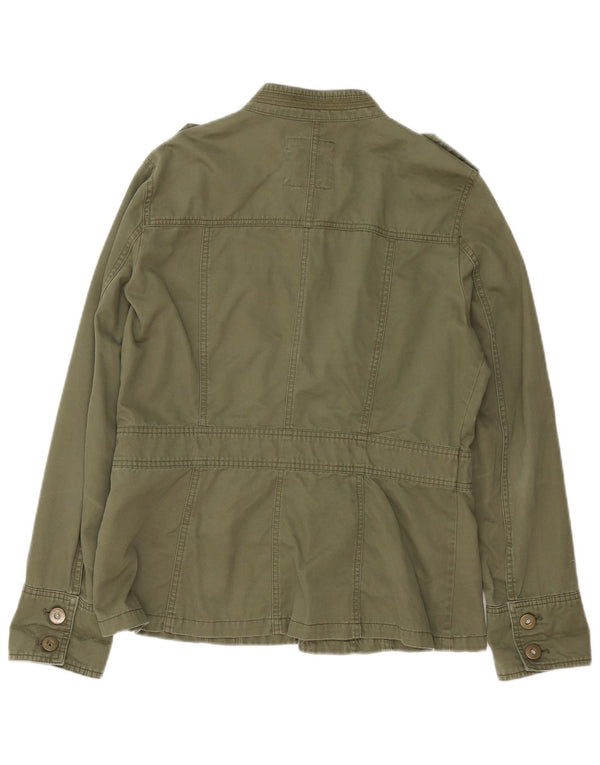 Gap Womens Military Jacket UK 14 Medium Khaki Cotton