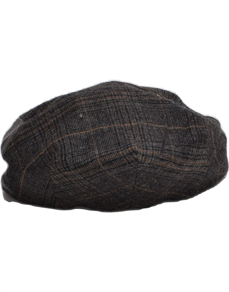 IMOR Mens Flat Cap Size 55 Small Grey Check Virgin Wool | Vintage Imor | Thrift | Second-Hand Imor | Used Clothing | Messina Hembry 