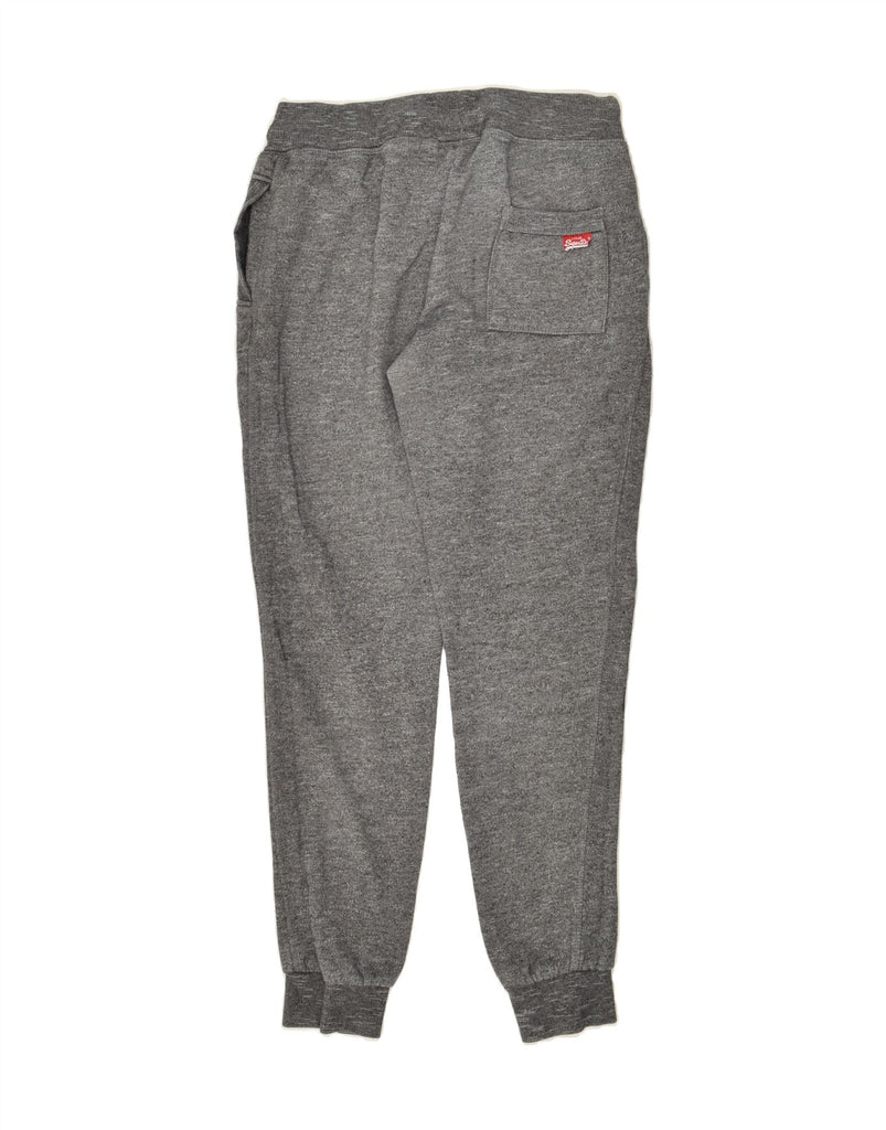 SUPERDRY Womens Graphic Tracksuit Trousers Joggers UK 12 Medium Grey | Vintage Superdry | Thrift | Second-Hand Superdry | Used Clothing | Messina Hembry 