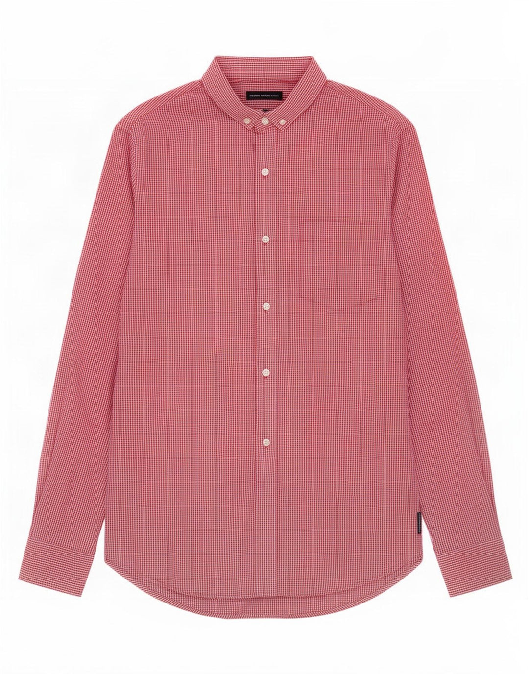 French Connection Mens Shirt Small Red Gingham Cotton