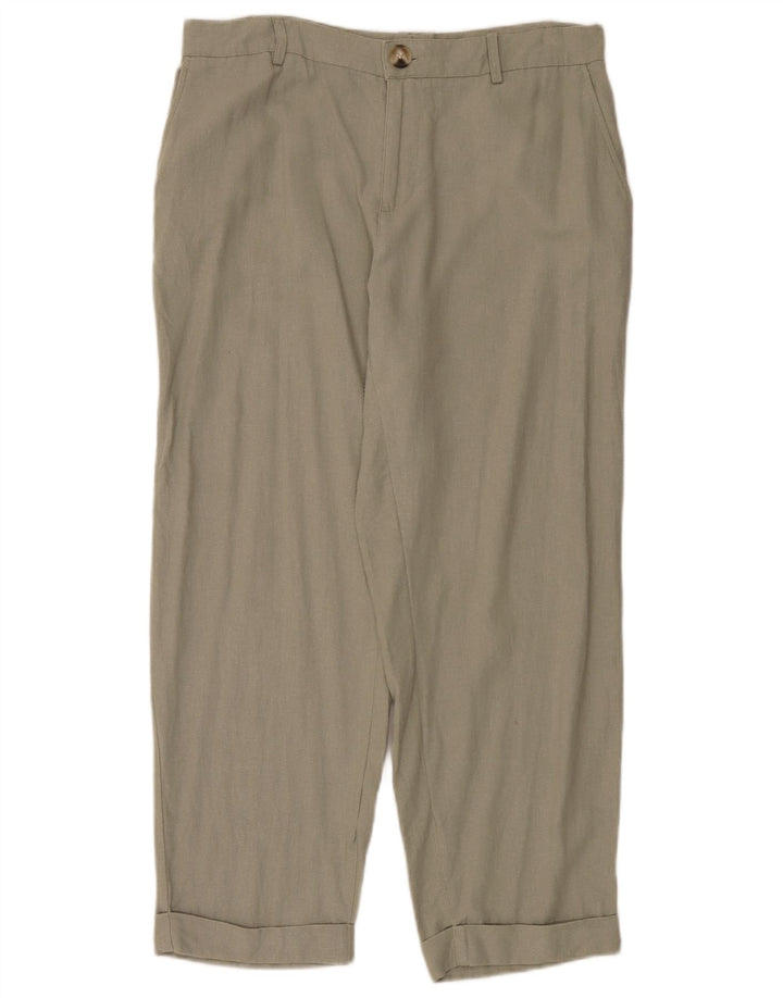 Zara Womens Straight Chino Trousers EU 40 Medium W30 L27 Khaki
