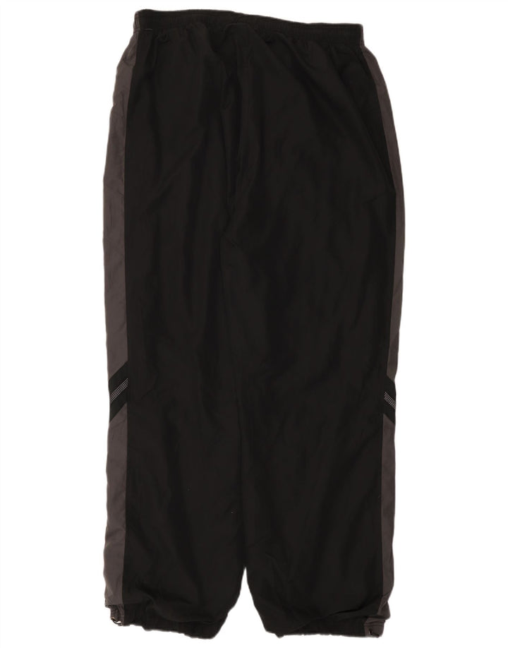 REEBOK Mens Tracksuit Trousers Joggers 2XL  Black Colourblock Polyester