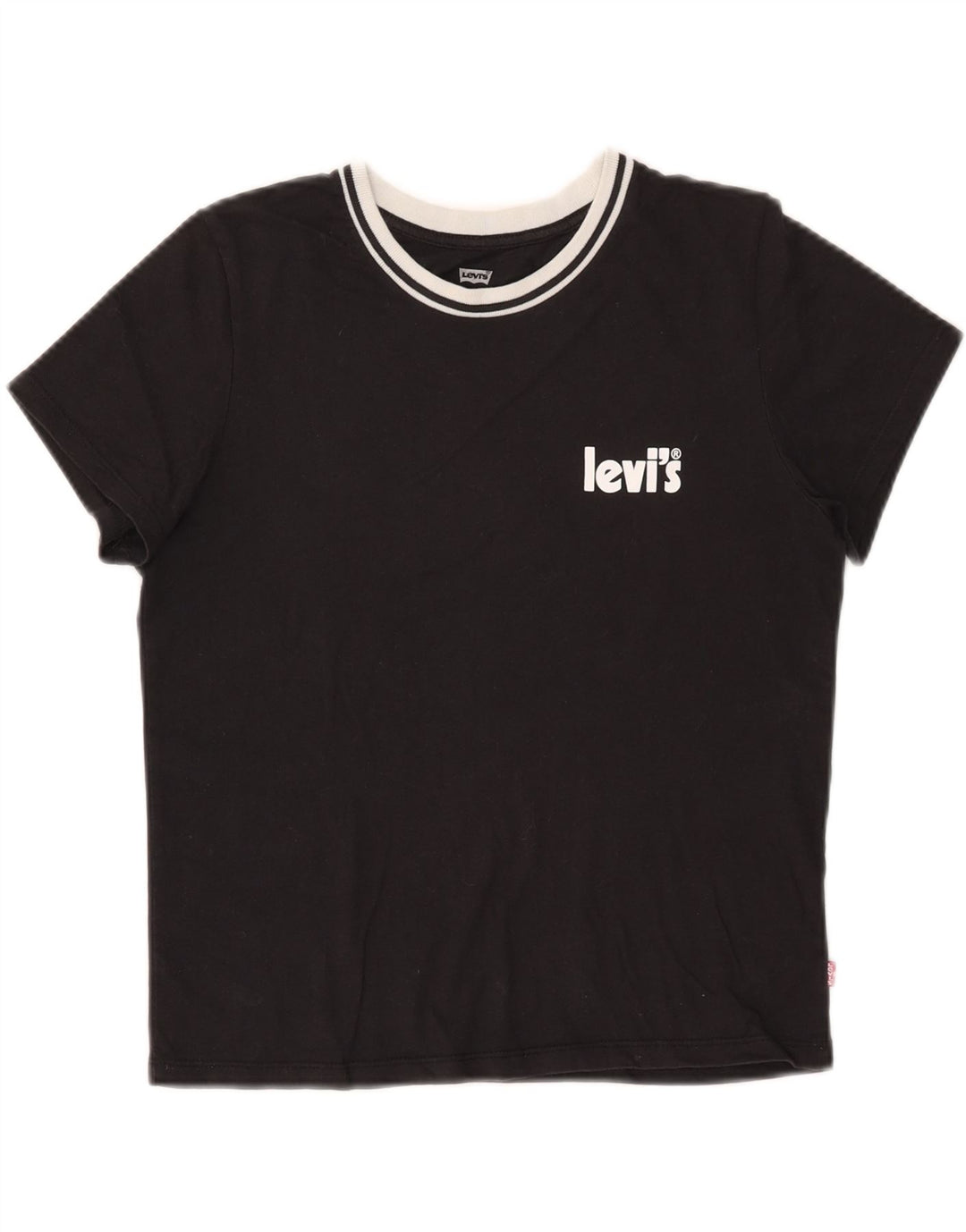 LEVI'S Womens T-Shirt Top UK 6 XS Black