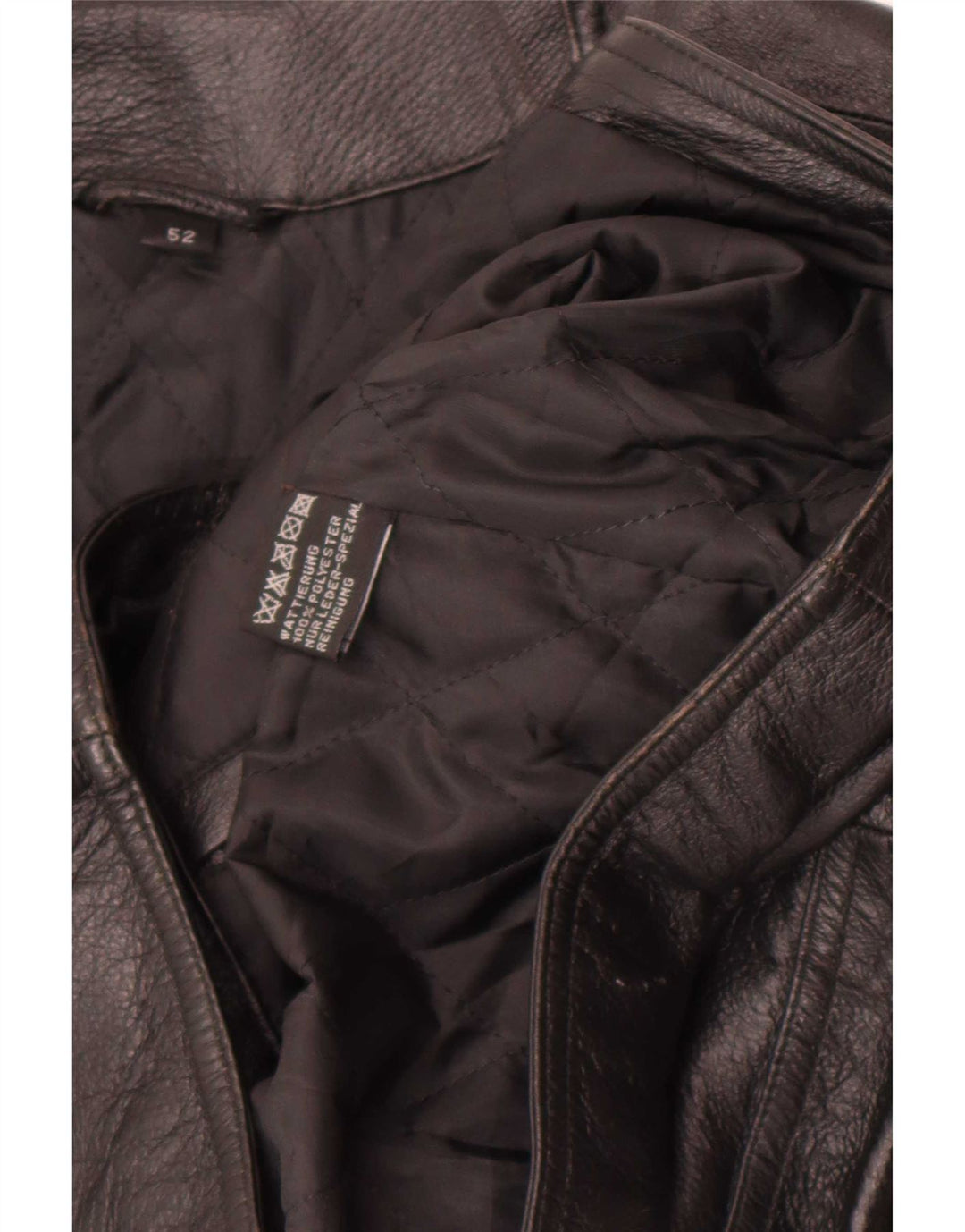 Vintage Mens Leather Utility Gilet IT 52 XL Black