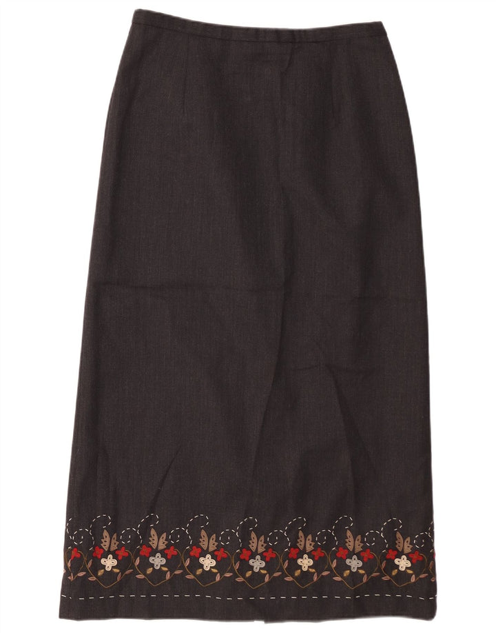 PENDLETON Womens Maxi Skirt US 10 Medium W28  Grey Floral Virgin Wool