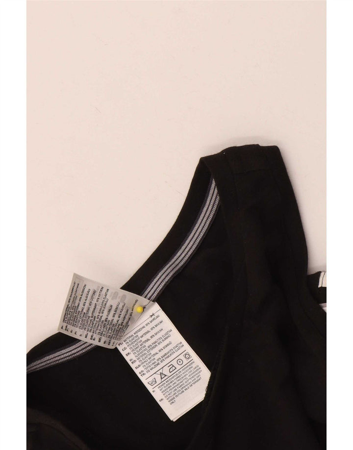 Adidas Womens Vest Top UK 14 Medium Black Cotton