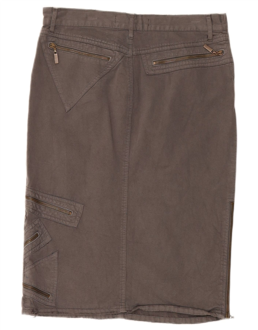 Just Cavalli Womens Cargo Skirt EU 42 Large W30  Grey Cotton
