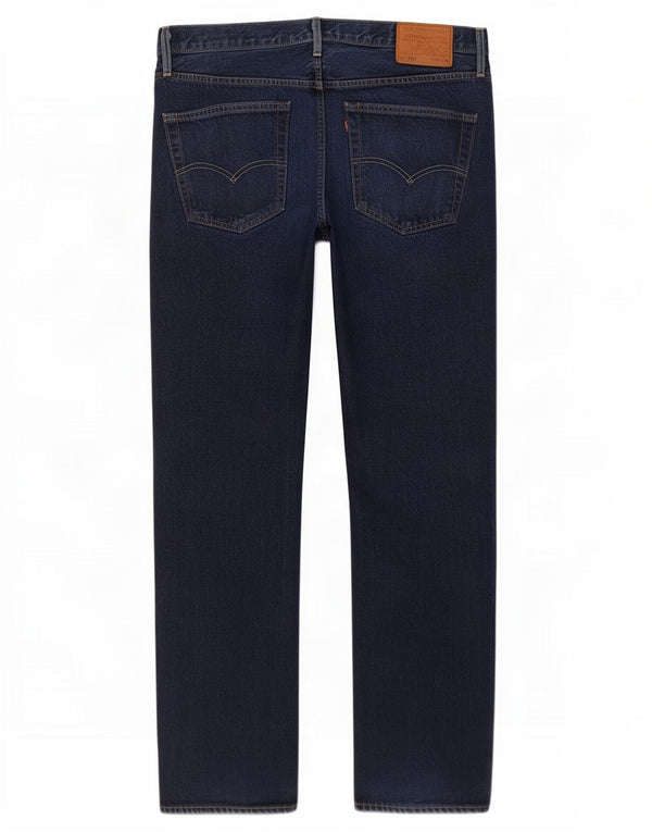 Levi's Mens 501 Straight Jeans W36 L30 Navy Blue Cotton