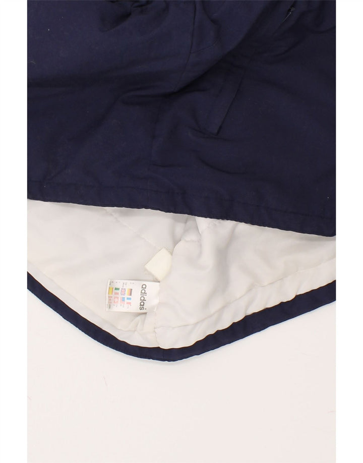 ADIDAS Mens Windbreaker Jacket UK 38/40 Medium Navy Blue Colourblock